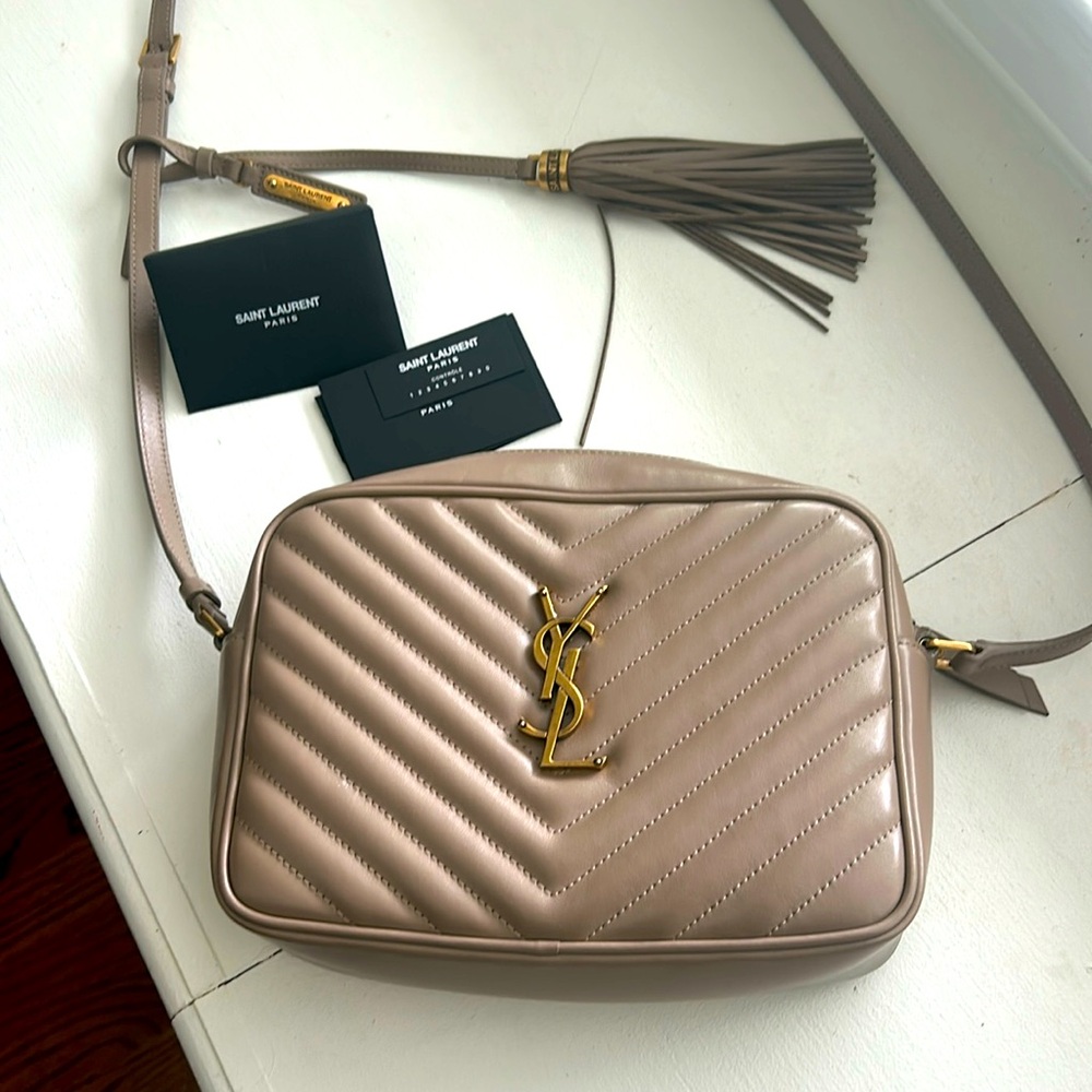 YSL Lou Camera Bag - beige